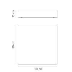 FURNIFIED Square Coffee Table Sienna 80cm