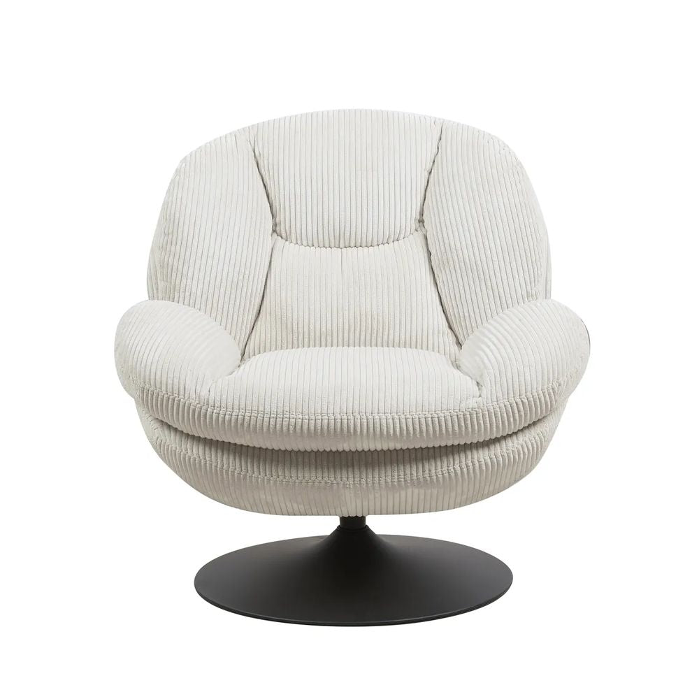 ZAGO Swivel Armchair Topi Corduroy Fabric