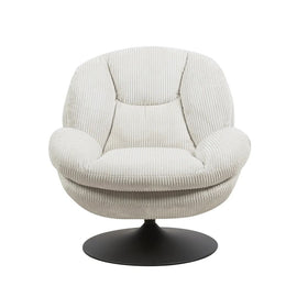 ZAGO Swivel Armchair Topi Corduroy Fabric
