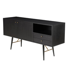 ZAGO Sideboard Verona metal legs black oak 160cm