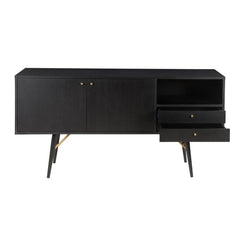 ZAGO Sideboard Verona metal legs black oak 160cm