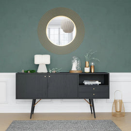 ZAGO Sideboard Verona metal legs black oak 160cm