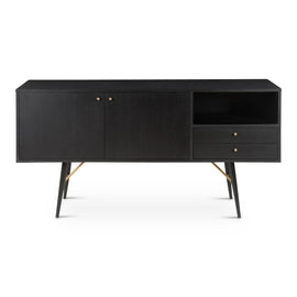 ZAGO Sideboard Verona metal legs black oak 160cm