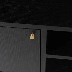 ZAGO TV Cabinet Verona metal legs black oak 160cm