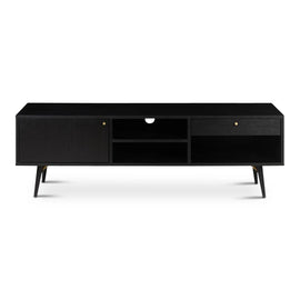 ZAGO TV Cabinet Verona metal legs black oak 160cm