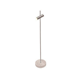 FURNIFIED Floor Lamp Vexa White Travertine Base 150cm