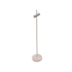 FURNIFIED Floor Lamp Vexa White Travertine Base 150cm