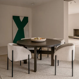 FURNIFIED Dining Table Victor Black 140cm