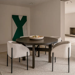 FURNIFIED Dining Table Victor Black 140cm