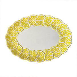OPJET PARIS Oval Plate Citrus Earthenware 38cm