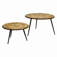 ZAGO Nested Coffee Tables Woody Recycled Teck 74cm