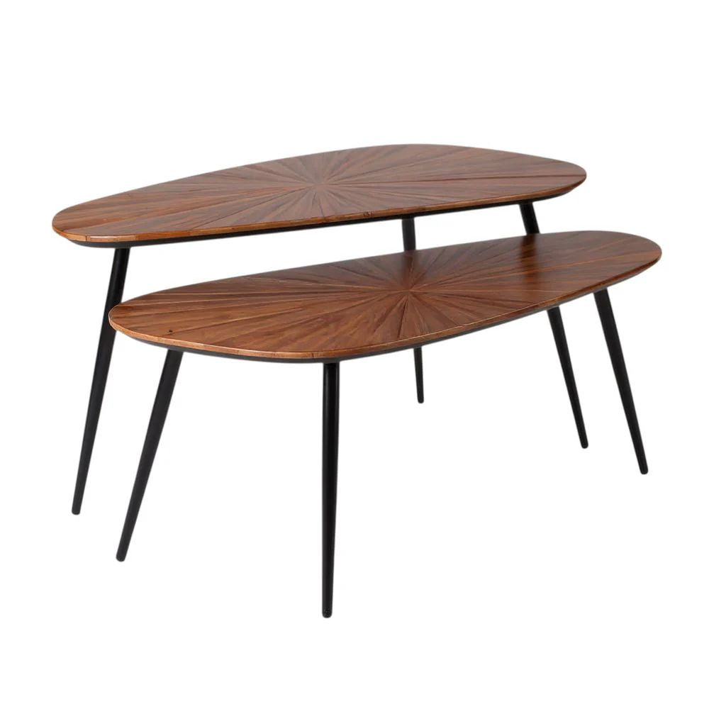 ZAGO Coffee Table Woody set of 2 Teak 84cm