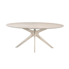 ZAGO Oval Dining Table Xylo White Oak