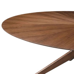 ZAGO Oval Dining Table Xylo Walnut