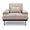 ZAGO Armchair Yoko Corduroy Light Grey Fabric