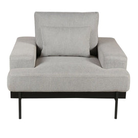 ZAGO Armchair Yoko Corduroy Light Grey Fabric