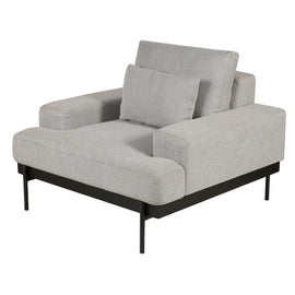 ZAGO Armchair Yoko Corduroy Light Grey Fabric