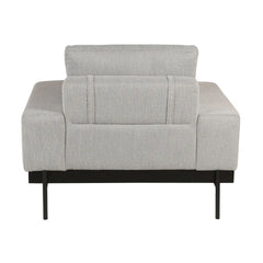 ZAGO Armchair Yoko Corduroy Light Grey Fabric
