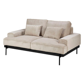 ZAGO 2-Seater Sofa Yoko Corduroy Fabric Beige