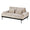 ZAGO 2-Seater Sofa Yoko Corduroy Fabric Beige