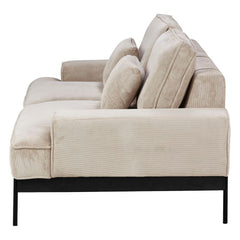 ZAGO 2-Seater Sofa Yoko Corduroy Fabric Beige