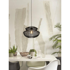 GOOD&MOJO Hanging Lamp Zanzibar Rattan Black 30cm