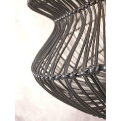 GOOD&MOJO Hanging Lamp Zanzibar Rattan Black 30cm