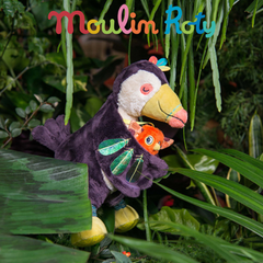 MOULIN ROTY Chameleon vibrating toy "Dans la jungle"