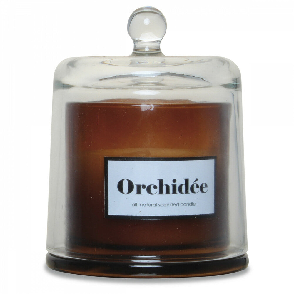 OPJET PARIS Candle White Orchid In Glass Cloche 11,5cm
