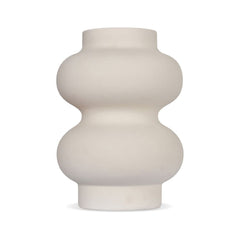 OPJET PARIS Textured Ceramic Vase Double White 20cm
