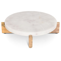 OPJET PARIS Wood And Marble Tray Support 27cm