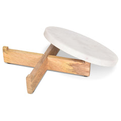 OPJET PARIS Wood And Marble Tray Support 27cm