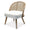 OPJET PARIS Armchair Sharing Cane Natural Terry Fabric White