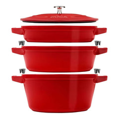 STAUB Set Of 3 Stacking Cocottes 31cm