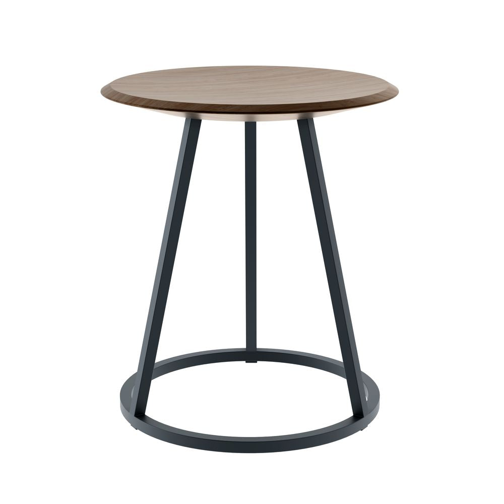 HARTO Stool Gustave Walnut slate grey metal 45cm