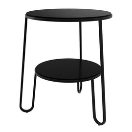 HARTO Coffee Table Anatole Tinted Black Oak and Black Metal