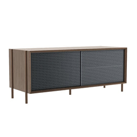 HARTO Sideboard Gabin Walnut Slate Grey Metal 122cm