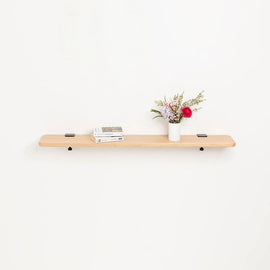 TIPTOE Bookshelf Oak Steel Brackets 120x20cm