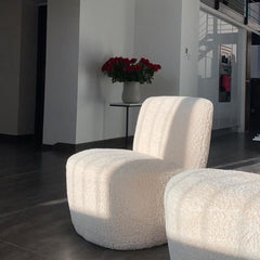 OPJET PARIS Armchair Eva Fabric Faux-Fur White