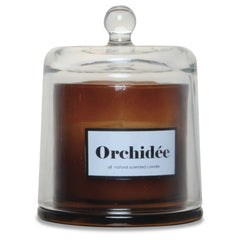 OPJET PARIS Candle White Orchid In Glass Cloche 18cm
