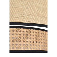 OPJET PARIS Wall Light Solaire Natural Raffia Black 30cm