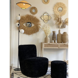 OPJET PARIS Console Desk Juju 2 Drawers Cane Rattan 100cm