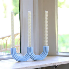 &KLEVERING Candle Holder Churros Light Blue