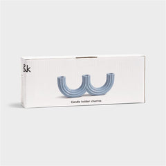 &KLEVERING Candle Holder Churros Light Blue