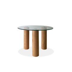 OPJET PARIS Coffee Table Studio Rubberwood & Glass