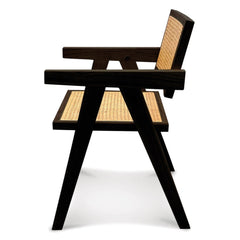 OPJET PARIS Armchair Friendly Black Natural Cane