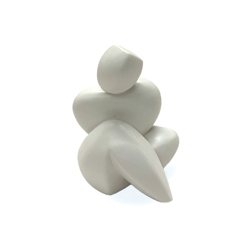 OPJET PARIS Ceramic Sculpture Assise White 15cm