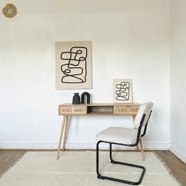 OPJET PARIS Chair Capsule Natural Terry Fabric Metal Legs