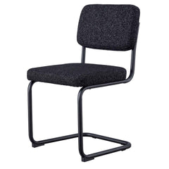 OPJET PARIS Chair Capsule Black Terry Fabric Metal Legs