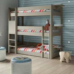 MATHY BY BOLS Kids Triple Bunk Bed Dominique pine wood 196cm